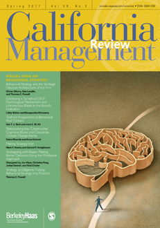 CMR: Special Issue on Behavioral Strategy